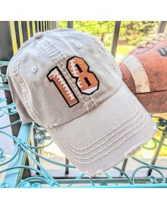 Women's Football Number Baseball Cap, Personalized Football Team Cap, Football Mom Cap