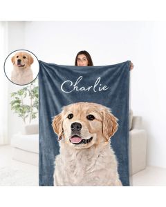 Custom Pet Blanket Pet Photo Name Blanket