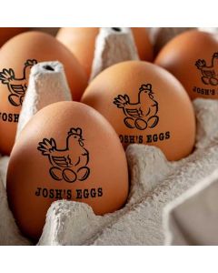 Personalized Chicken Egg Stamp Farm Label 