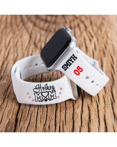 Personalized Silicone Bands Hockey Watch Bands, Hockey mom watch bands, Sport watch bands.