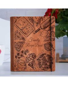 Personalized Wooden Recipe Book Binder Dad Mom Child Couple Gifts