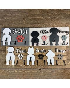 Personalized 3D Dog Butt Leash Holder,Dog Paw Print Leash Holder